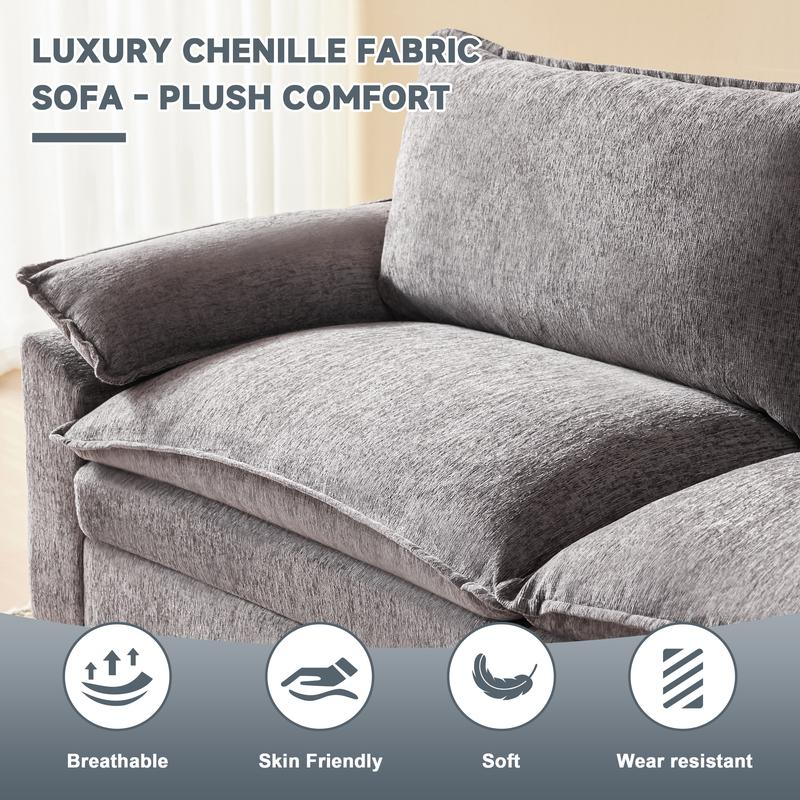 GOSUHI | 115"–149" Modular Cloud Sectional with Ottomans